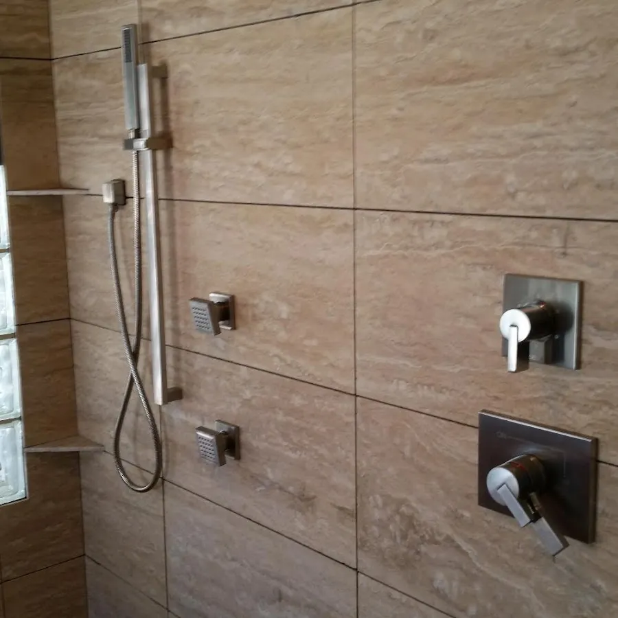 Shower fixture installation for Water Heater Replacement in Kermit